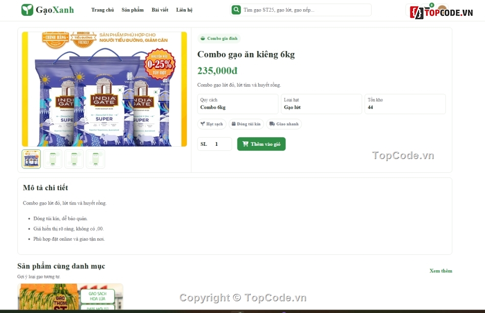 website,bán website,web bán gạo